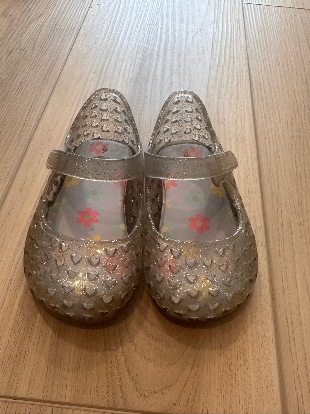 wonder nation Glitter Heart Jelly Mary Jane Shoes - Silver
